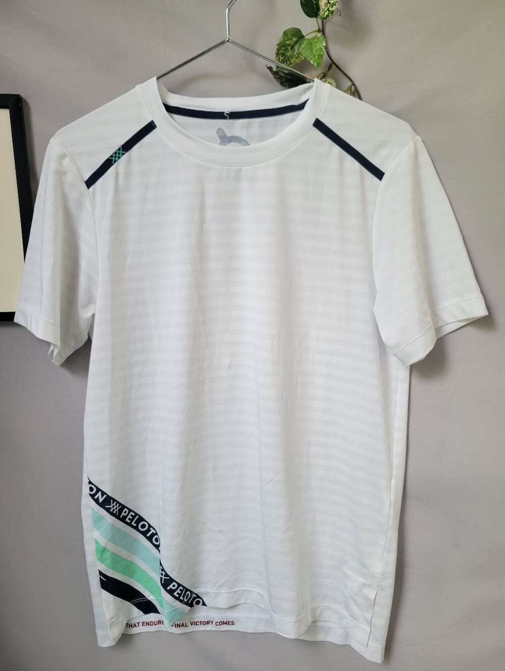 Rhone x Peloton Swift Stripe Short Sleeve Crew Tee White S